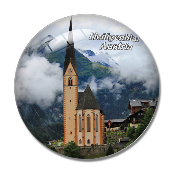 Heiligenblut Grossglockner Austria 3D Fridge Magnet Crystal Glass