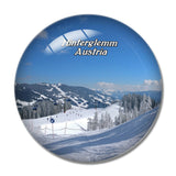 Hinterglemm Saalbach Austria 3D Fridge Magnet Crystal Glass