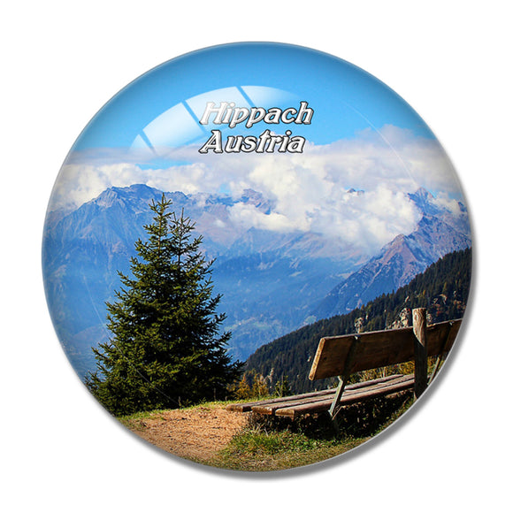 Hippach Tyrol Austria 3D Fridge Magnet Crystal Glass