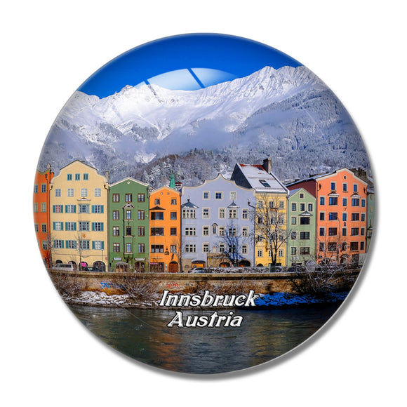 Innsbruck House Austria 3D Fridge Magnet Crystal Glass