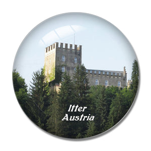 Itter Castle Austria 3D Fridge Magnet Crystal Glass