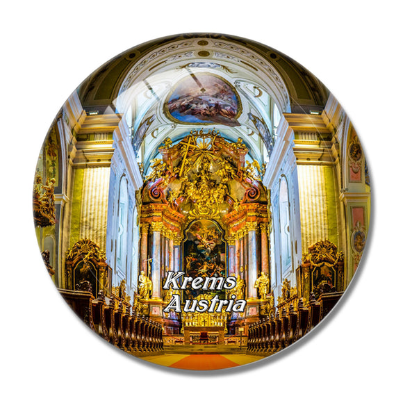 Krems Cathedral Austria 3D Fridge Magnet Crystal Glass