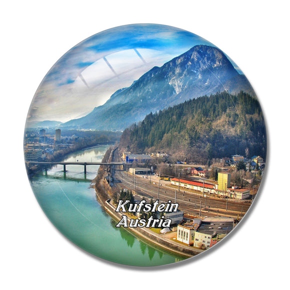 Kufstein Inntal Valley Austria 3D Fridge Magnet Crystal Glass