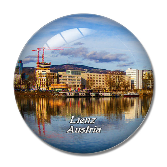 Linz River Austria 3D Fridge Magnet Crystal Glass