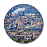 Linz Skyline Austria 3D Fridge Magnet Crystal Glass