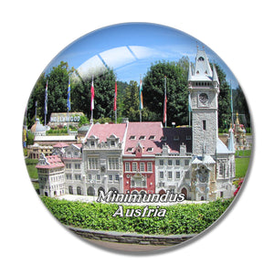 Minimundus Klagenfurt Austria 3D Fridge Magnet Crystal Glass