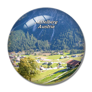 Mittelberg Austria 3D Fridge Magnet Crystal Glass