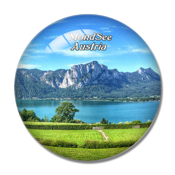 MondSee  Lake Austria 3D Fridge Magnet Crystal Glass