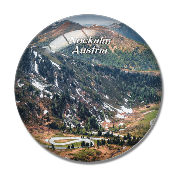 Nockalm Road Carinthia Austria 3D Fridge Magnet Crystal Glass