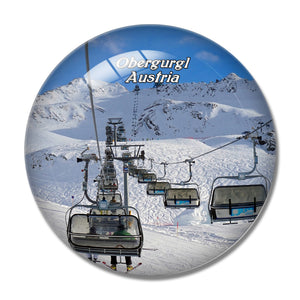 Obergurgl Austria 3D Fridge Magnet Crystal Glass