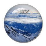 Obergurgl Snow Mountain Austria 3D Fridge Magnet Crystal Glass