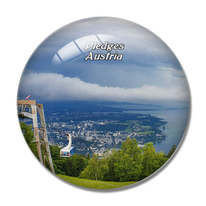 Pledges Vorarlberg Austria 3D Fridge Magnet Crystal Glass