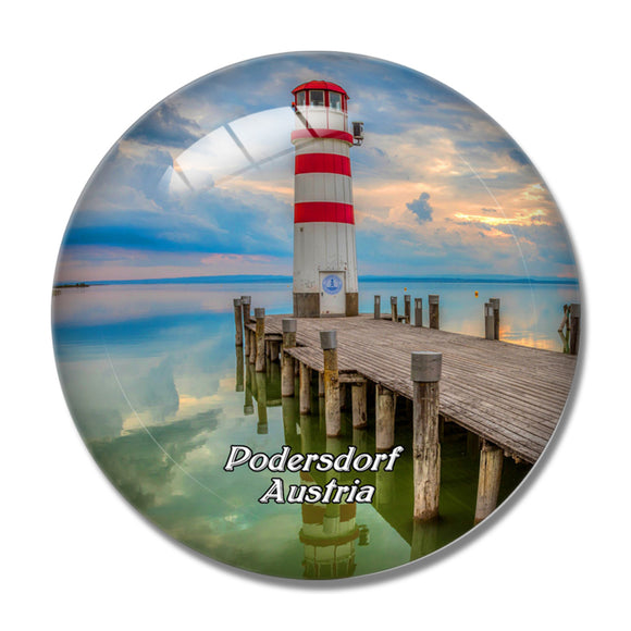 Podersdorf Lake Neusiedl Burgenland Austria 3D Fridge Magnet Crystal Glass