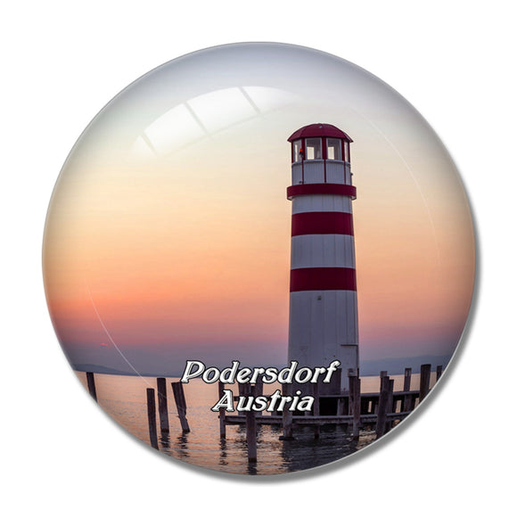 Podersdorf Neusiedl am See Lighthouse Austria 3D Fridge Magnet Crystal Glass