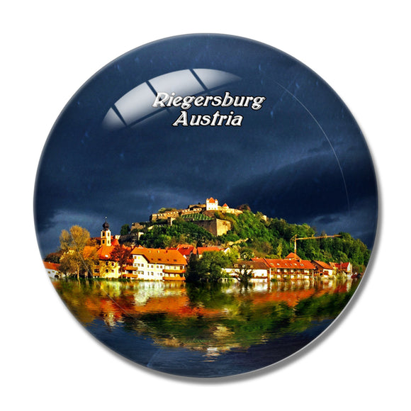 Riegersburg Castle Austria 3D Fridge Magnet Crystal Glass