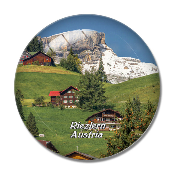 Riezlern Austria 3D Fridge Magnet Crystal Glass