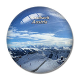 Saalbach Glemmerstrase Austria 3D Fridge Magnet Crystal Glass