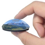 Saalbach Mountain Austria 3D Fridge Magnet Crystal Glass