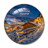 Salzburg  Pinzgau Night Austria 3D Fridge Magnet Crystal Glass