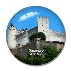 Salzburg Hohensalzburg  Castle Austria 3D Fridge Magnet Crystal Glass