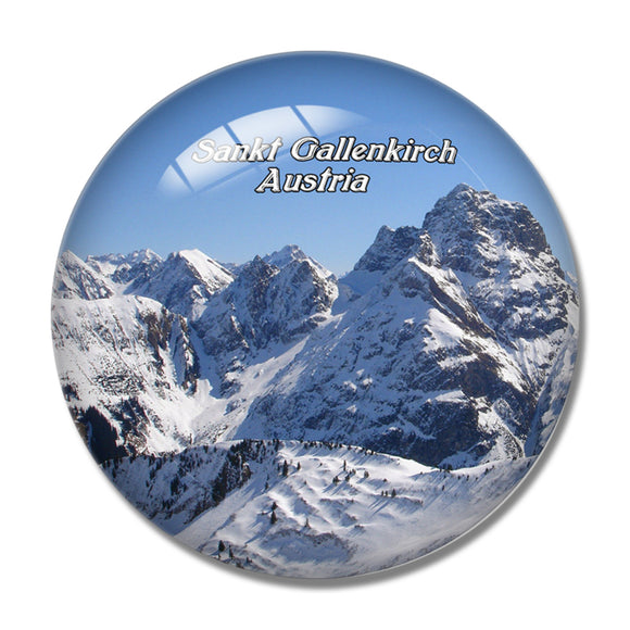 Sankt Gallenkirch Austria 3D Fridge Magnet Crystal Glass