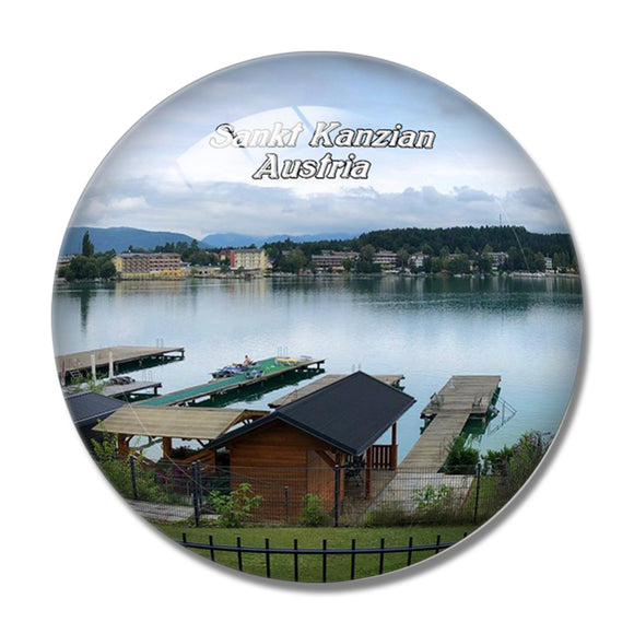 Sankt Kanzian Lake Austria 3D Fridge Magnet Crystal Glass