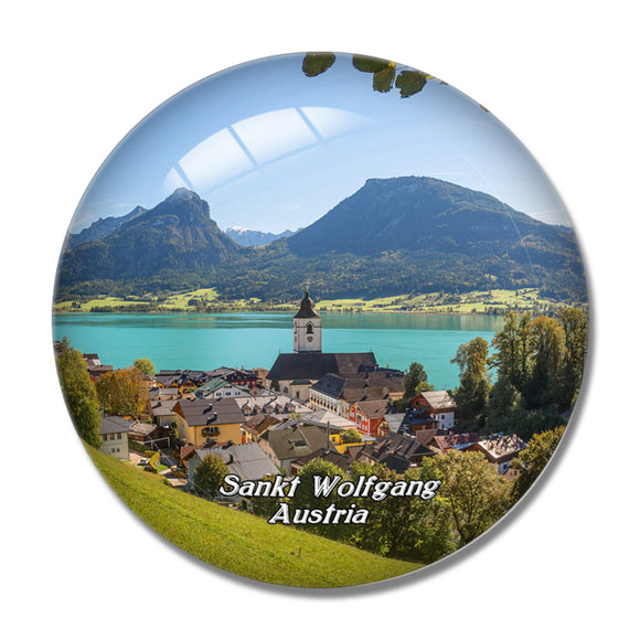 Sankt Wolfgang Austria 3D Fridge Magnet Crystal Glass