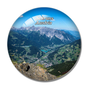 Schruns Montafon Austria 3D Fridge Magnet Crystal Glass