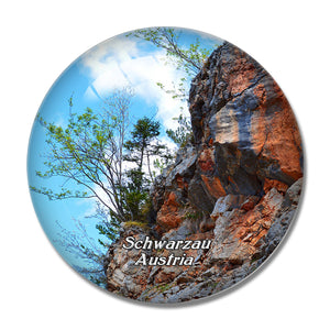 Schwarzau Mountain Austria 3D Fridge Magnet Crystal Glass