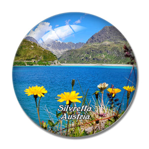 Silvretta Vorarlberg Montafon Austria 3D Fridge Magnet Crystal Glass