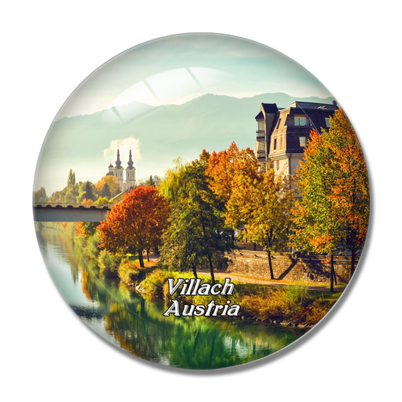 Villach Carinthia Austria 3D Fridge Magnet Crystal Glass