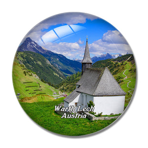 Warth Lech Austria 3D Fridge Magnet Crystal Glass