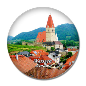 Weissen Kirchen Church Austria 3D Fridge Magnet Crystal Glass