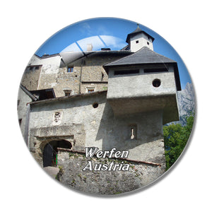 Werfen Erlebnisburg Hohenwerfen Austria 3D Fridge Magnet Crystal Glass