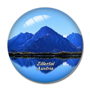 Zillertal Lake Austria 3D Fridge Magnet Crystal Glass