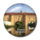 Amberg Germany 3D Fridge Magnet Crystal Glass