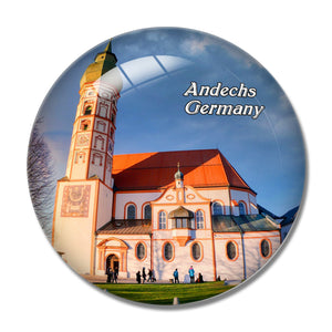 Andechs Church Germany 3D Fridge Magnet Crystal Glass