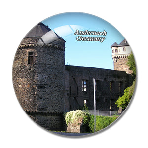 Andernach Castle Germany 3D Fridge Magnet Crystal Glass