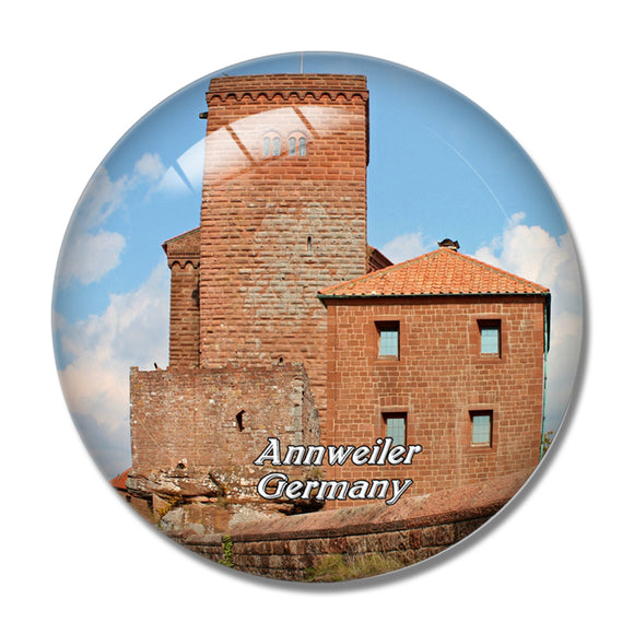 Annweiler Trifels Castle Germany 3D Fridge Magnet Crystal Glass