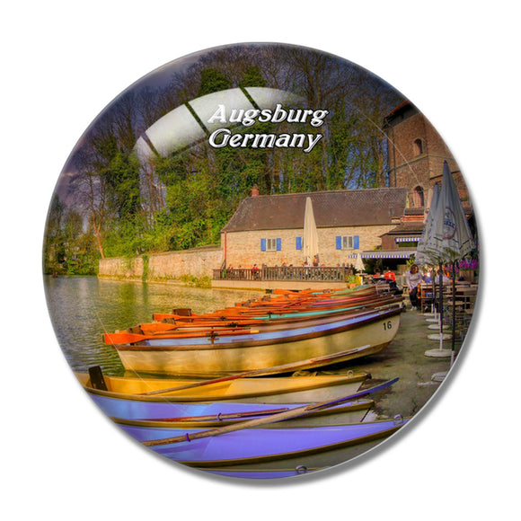 Augsburg Lake Germany 3D Fridge Magnet Crystal Glass