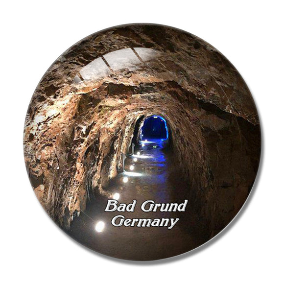 Bad Grund Cave Germany 3D Fridge Magnet Crystal Glass