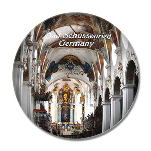 Bad Schussenried Church Germany 3D Fridge Magnet Crystal Glass