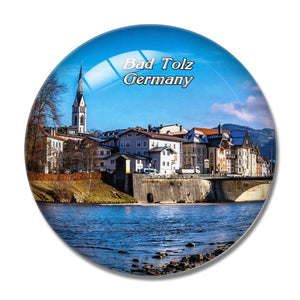 Bad Tolz Germany 3D Fridge Magnet Crystal Glass