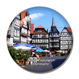 Bad Wildungen Germany 3D Fridge Magnet Crystal Glass