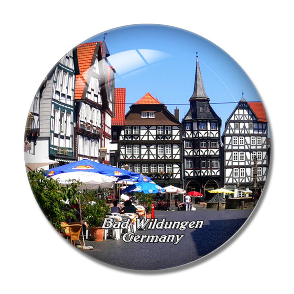 Bad Wildungen Germany 3D Fridge Magnet Crystal Glass