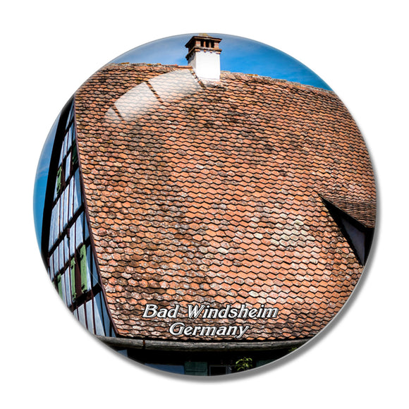 Bad Windsheim Museum Germany 3D Fridge Magnet Crystal Glass