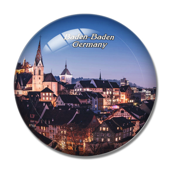 Baden-Baden Germany 3D Fridge Magnet Crystal Glass