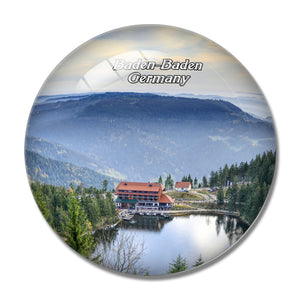 Baden-Baden Mummelsee Germany 3D Fridge Magnet Crystal Glass