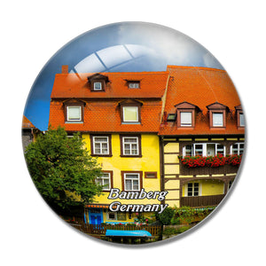 Bamberg River Germany 3D Fridge Magnet Crystal Glass