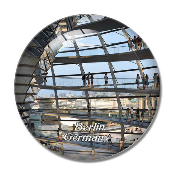 Berlin Reichstag Germany 3D Fridge Magnet Crystal Glass